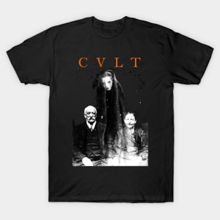 CULT CVLT Occult dark black metal creepy old ghost spirit photo T-Shirt